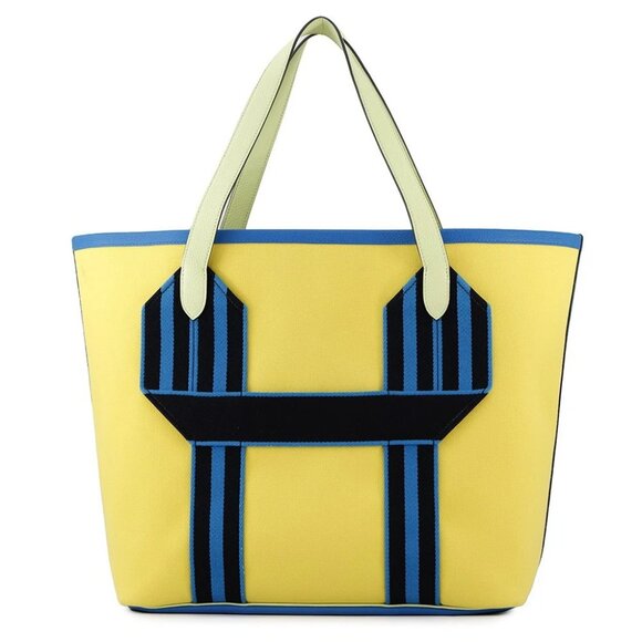 HERMES Pur Sangle Toile Military/Taurillon Clemence/Sangle woolly Lime/Vert ... - Picture 1 of 13